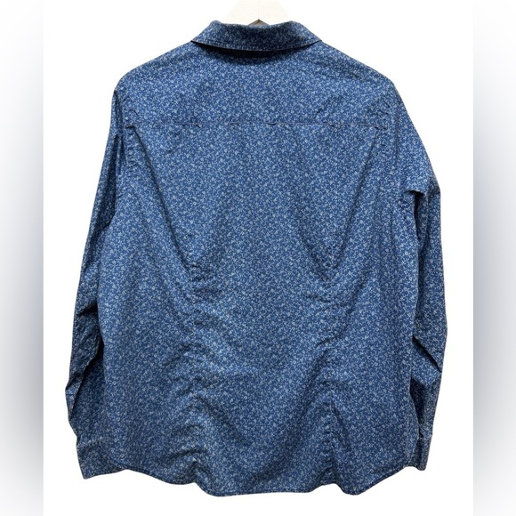 Lauren Ralph Lauren Women’s Blue Button-Up Shirt Top Blouse Sz 1X - Picture 3 of 7